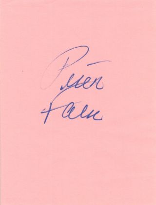 Peter Falk (d.  2011) Actor Signed 4.  25 X 5.  5 Album Page