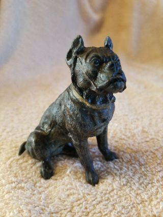 Antique Bulldog,  Pitbull,  Staffordshire Metal Dog Figurine