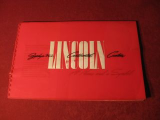 1941 Lincoln & Continental Spiral Bound Show Room Album Book Sales Old