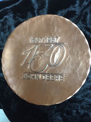 JOHN DEERE 150th ANNIVERSARY Copper Plate / Dish Medallic Art Company 2
