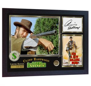 Clint Eastwood Signed Autograph For A Few Dollars More Photo Print Framed