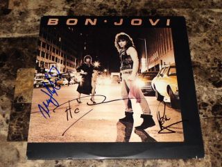 Bon Jovi Signed Debut Vinyl Record Richie Sambora Alec John Such Hugh Mcdonald