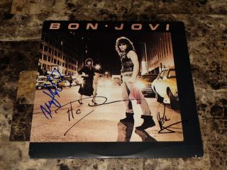 Bon Jovi Signed Debut Vinyl Record Richie Sambora Alec John Such Hugh McDonald 6