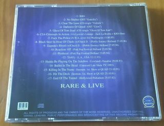 Rage Against The Machine ‎– Rare & Live Compilation,  Unofficial Release CD 2