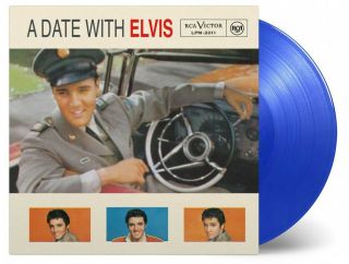 Elvis Presley: A Date With Elvis Reissued 180g Blue Coloured Vinyl Lp Record