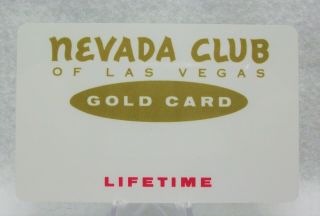Vintage Vip Nevada Club Casino Hotel Las Vegas Nevada Gold Card Rare Long Gone