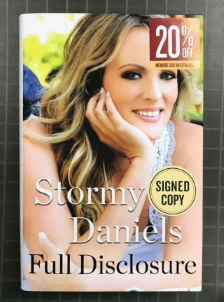 Stormy Daniels Signed Full Disclosure Book Autographed Auto