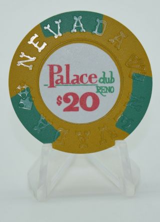 1975 Palace Club $20 Casino Chip Reno Nevada - Nevada Mold 2