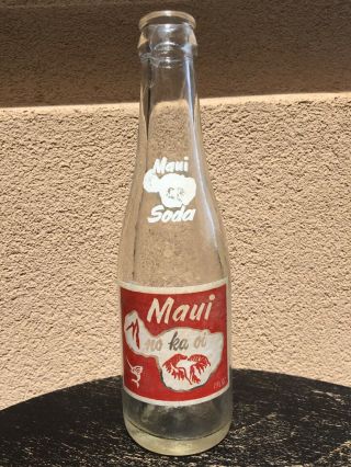 Very Rare Vintage Maui Soda And Ice Bottle 7oz Wailuku Maui Hawaii