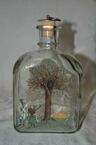 Royal Copenhagen Hans Christian Andersen Illustrated Glass Flask Decanter