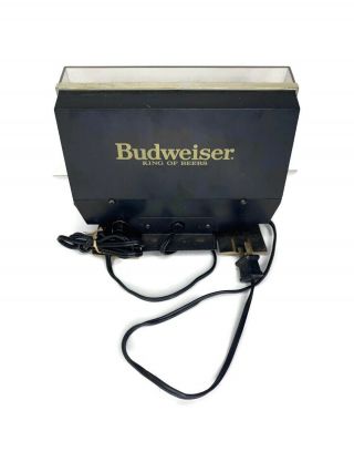 Vintage 1980s Budweiser Clydesdale Lighted Bar Clock Cash Register Topper 5