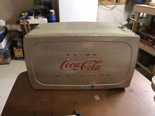 Vintage aluminum coca cola cooler circa 1950s 2