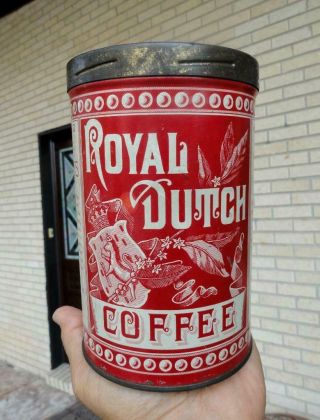 vintage ROYAL DUTCH Lipton’s COFFEE TIN Albany,  York NY 2