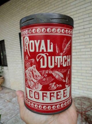 vintage ROYAL DUTCH Lipton’s COFFEE TIN Albany,  York NY 6
