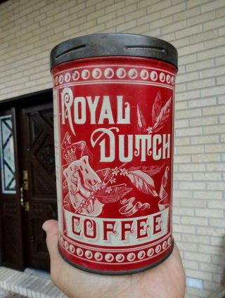 vintage ROYAL DUTCH Lipton’s COFFEE TIN Albany,  York NY 7