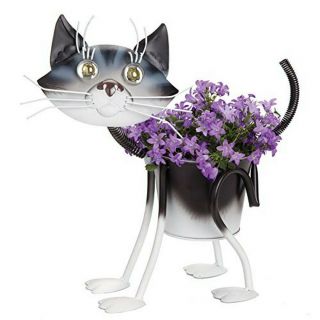 Mini Painted Kitty Cat Mini Planter Bobble - Head & Tail