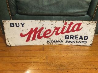 Merita Bread Advertising Sign Rustic