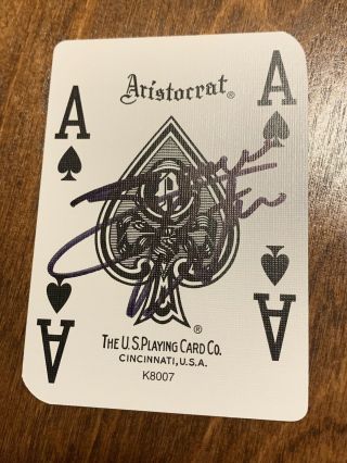Lance Burton Signed Monte Carlo Playing Card Las Vegas Magician