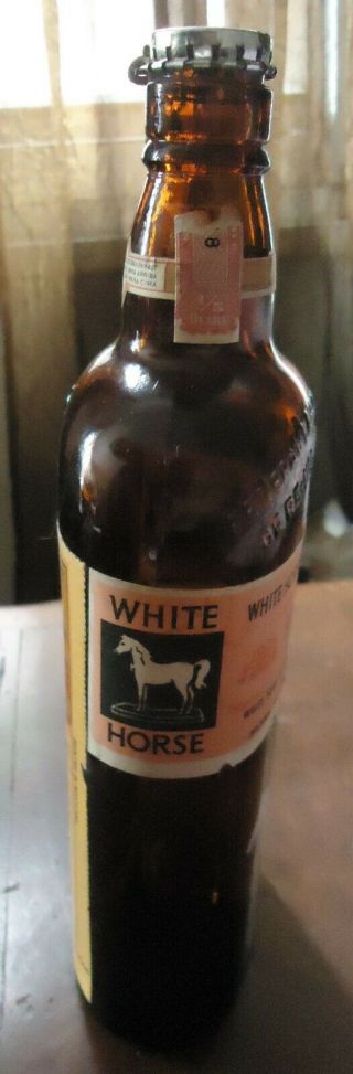 Vintage Empty White Horse Cellar Blended Scotch Whiskey Recipe Bottle 4