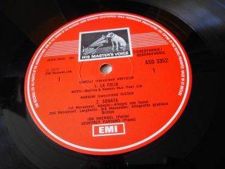 IDA HAENDEL classical recital - tartini 1977 UK QUADRAPHONIC EMI / HMV ASD 3352 2