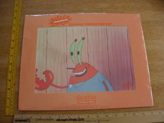 Spongebob Squarepants Mr.  Crab Nickelodeon Animation Cel W/ 2004