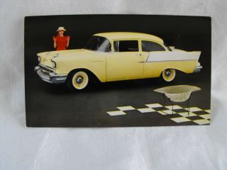 1957 Chevrolet One - Fifty 2 - Door Sedan Advertising Postcard Nos B1p13