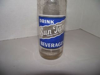 Vintage Sun - Tang Beverages Soda Bottle Barq’s Bottling Co Waco Tx Painted Label