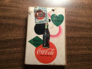 Vintage Rare 1943 Coca - Cola (cowgirl On Cover) Playing Cards