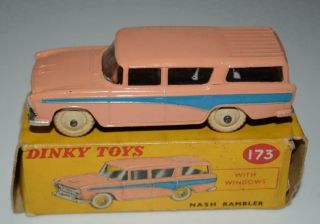 Dinky Toys - Nash Rambler Station Wagon - Pink / Blue 173
