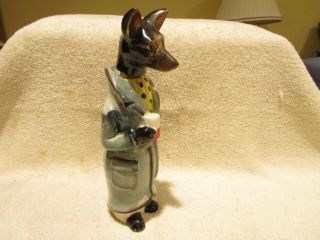 Vintage Relco Dog In Robe Wine Whiskey Decanter Bottle