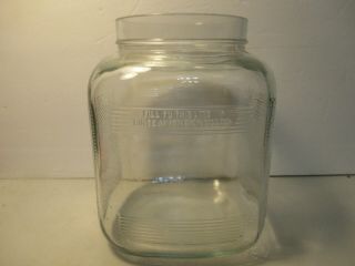 Vintage Large Clear Glass Jar Coffee Counter Top Kitchen General Store No Lid
