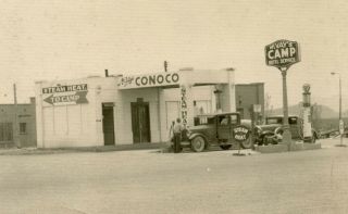 Vintage McVay ' s Camp Van Horn,  Texas Photograph Conoco Gas 3