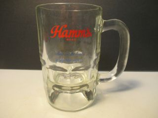 Hamms Beer Vintage Glass Mug Clear Tall 5 " Old Bar Ware Usa