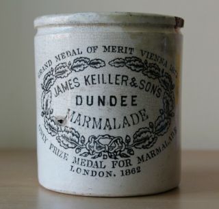 N 4 Vintage James Keiller Dundee Marmalade Stoneware Jar