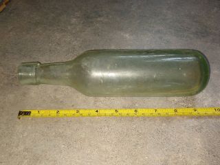 Antique 9 - 1/2 " Torpedo Bottle Marked Sun/flower? (8) Us