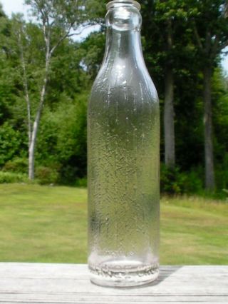 Rare Orange Crush Soda Bottle Clear Vertical Ribbed 7 Oz.  Worcester Mass 1937?