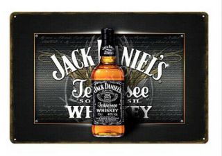 Nostalgic Old Vintage Jack Daniels Tin Metal Signs 8 X 12 Whiskey Liquor Bar Pub