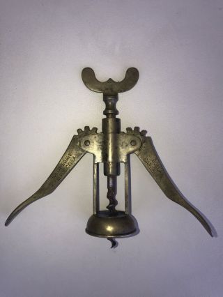 Vintage Brass Wine Opener Made In Italy
