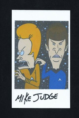 Mike Judge Autographed 3x5 Index Card - Beavis And Butthead - Rare