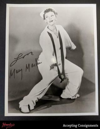 Mary Martin Autograph Signed 8x10 Black & White Photograph Photo Auto Jsa