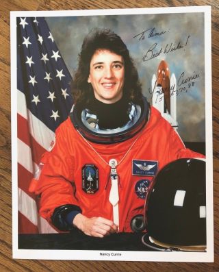 Nancy Currie,  8 X 10 Signed/autographed Photo,  Nasa Astronaut And Engineer,  Usa