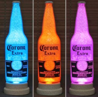 Corona Beer 24 Oz Bottle Lamp Remote Color Change Man Cave Bar Light Pub Mexico