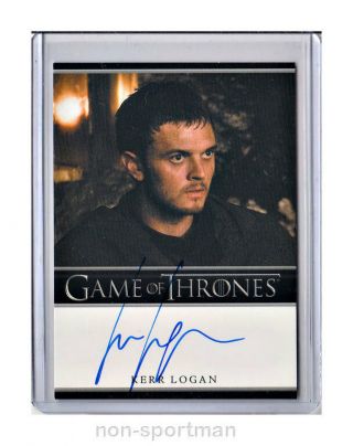 Game Of Thrones Season 2 Kerr Logan Autograph