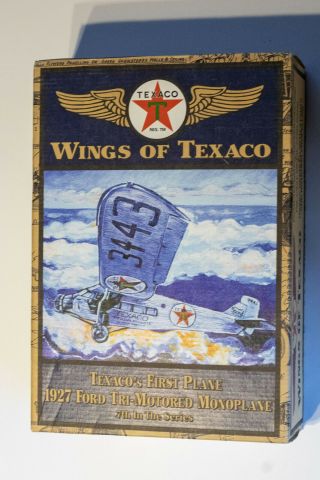 Wings Of Texaco Ford Tri - Motor Die Cast Model And Coin Bank