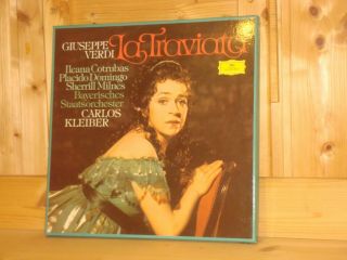 Verdi La Traviata Carlos Kleiber Orig 1st 1977 Dgg 2 Lp Box 2707103 Nm Like