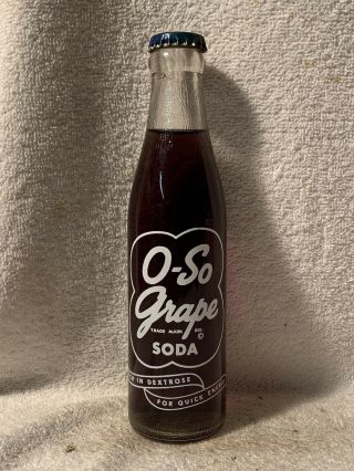 Rare Full 7oz O - So Grape Acl Soda Bottle Sanford,  N.  C.