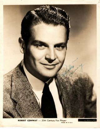 Actor Robert Conway,  Signed Vintage Studio Photo.
