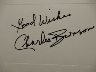 " The Dirty Dozen " Charles Bronson Signed Cut Autographs