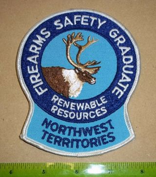 Firearms Safety Graduate Renewable Resources Northwest Territories Patch Hunting