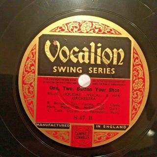Billie Holiday " 1 - 2 - Button Your Shoe " On English Vocalion S.  47,  1936,  B.  Berigan